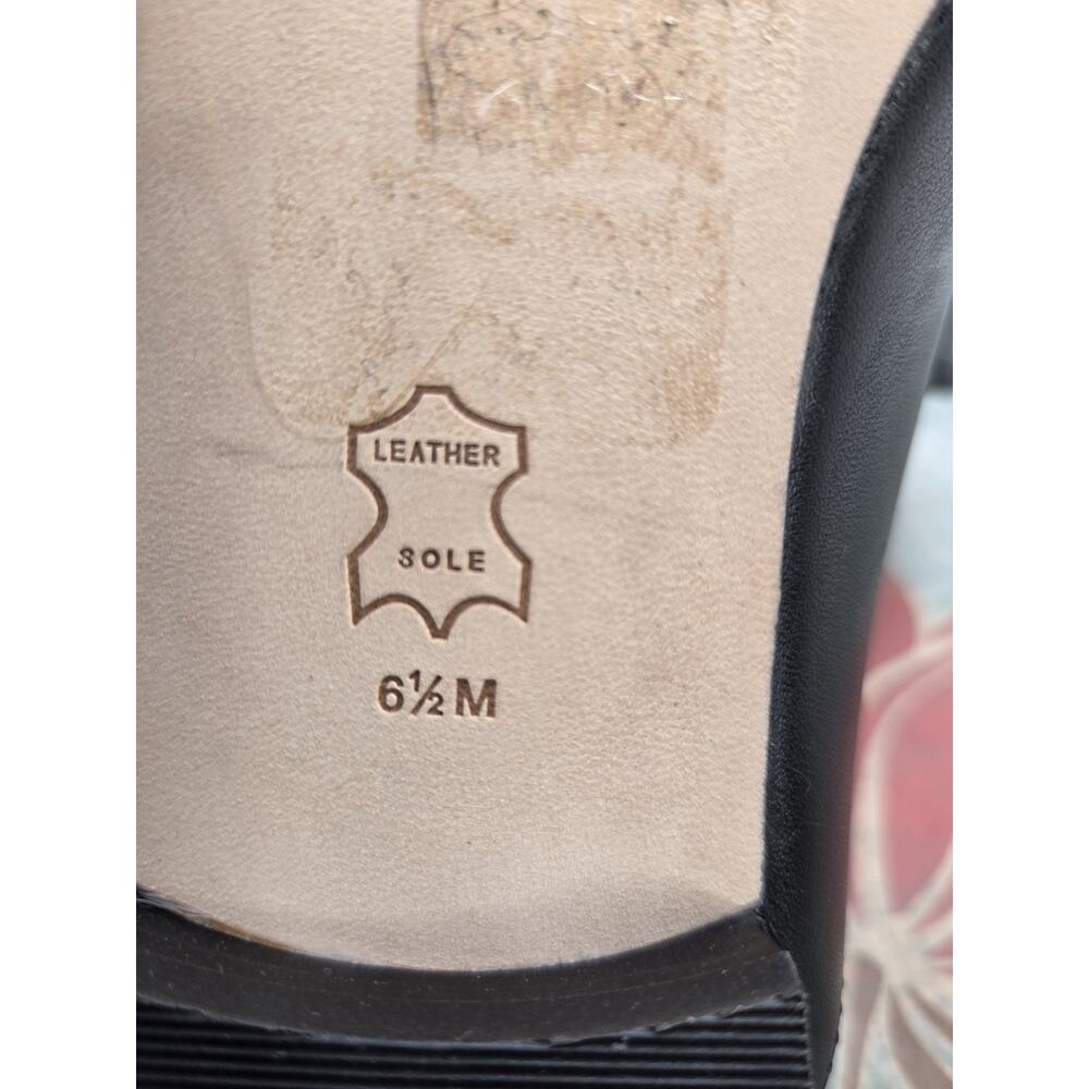 Tory Burch Amelia Backless Loafer Mule Flat Black Leather Size 6.5 Elegance - Picture 6 of 8